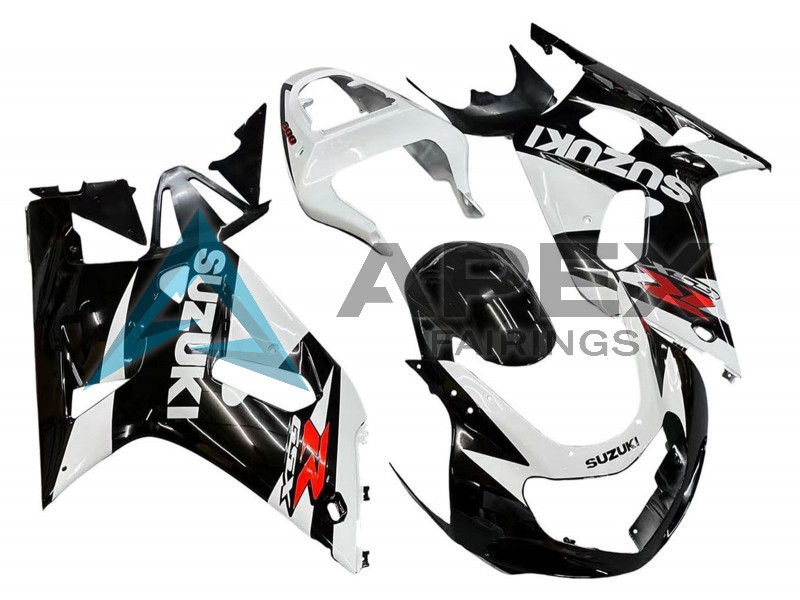 White Glossy Black Red - Suzuki GSX-R750 (2001-2003) ABS Fairings | Apex Fairings — view 2