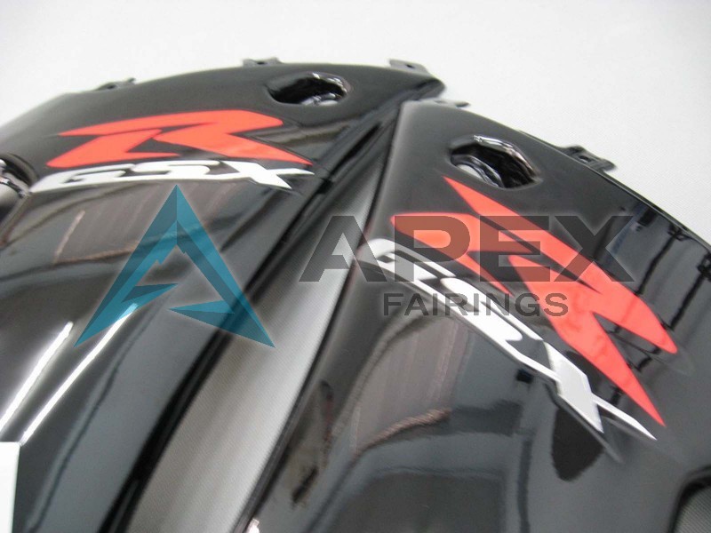 Glossy Black Red White - Suzuki GSX-R750 (2001-2003) ABS Fairings | Apex Fairings — view 2