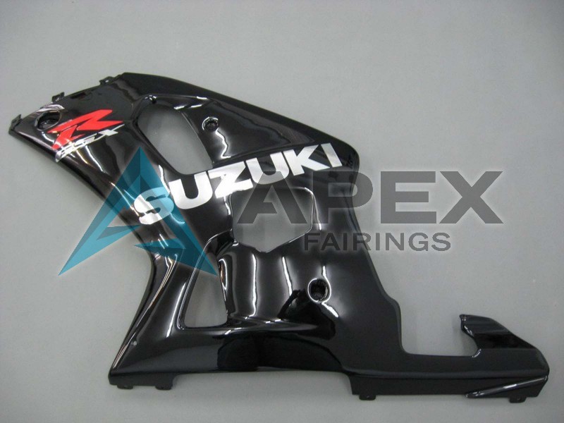 Glossy Black Red White - Suzuki GSX-R750 (2001-2003) ABS Fairings | Apex Fairings — view 4