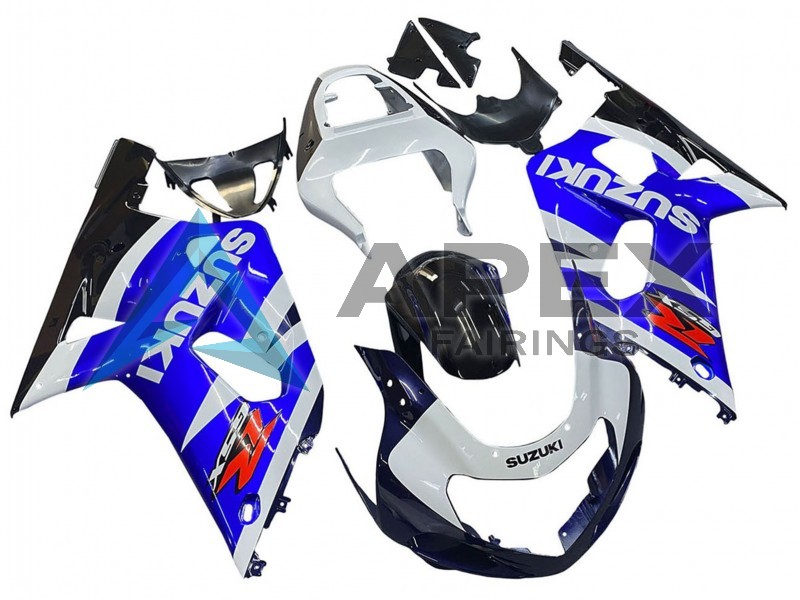 Blue White Glossy Black Red - Suzuki GSX-R750 (2001-2003) ABS Fairings | Apex Fairings — view 2