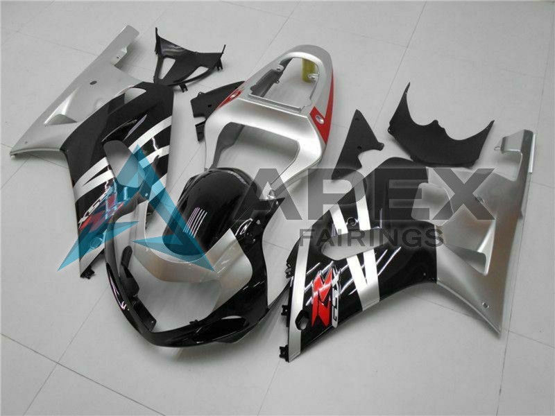Silver Glossy Black Red - Suzuki GSX-R750 (2001-2003) ABS Fairings | Apex Fairings — view 2