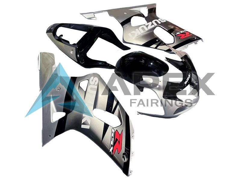 Silver Glossy Black Red - Suzuki GSX-R750 (2001-2003) ABS Fairings | Apex Fairings — view 2