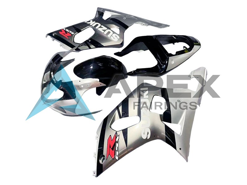 Silver Glossy Black Red - Suzuki GSX-R750 (2001-2003) ABS Fairings | Apex Fairings — view 3