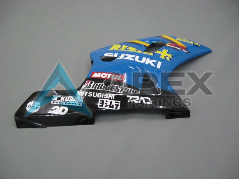 Blue Yellow Black Motul Rizla - Suzuki GSX-R750 (2001-2003) ABS Fairings | Apex Fairings — view 4