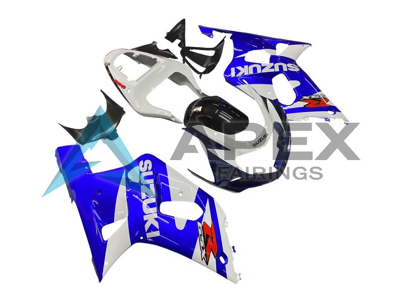 White Blue Glossy Black Red - Suzuki GSX-R750 (2001-2003) ABS Fairings | Apex Fairings — view 3