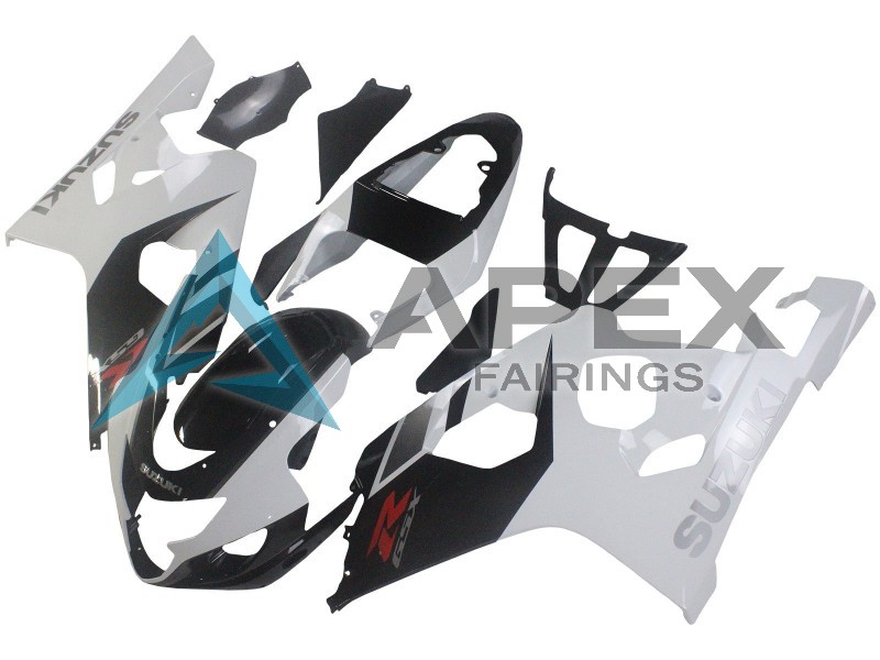 White Black Red - Suzuki GSX-R750 (2004-2005) ABS Fairings | Apex Fairings — view 2