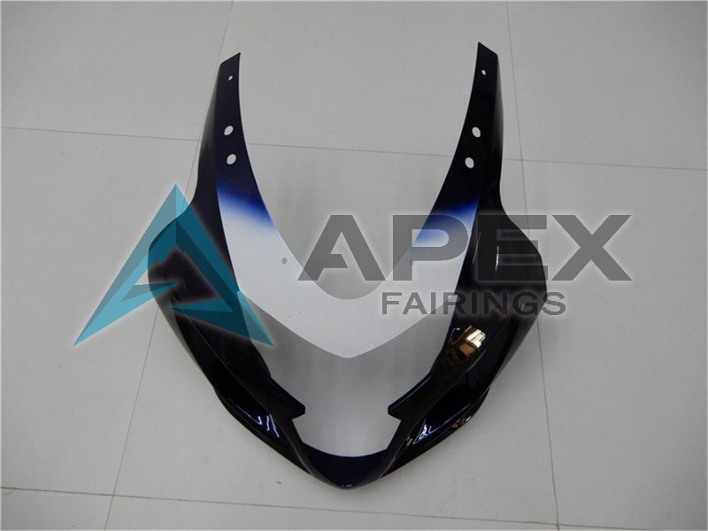 White Blue Black - Suzuki GSX-R750 (2004-2005) ABS Fairings | Apex Fairings — view 3