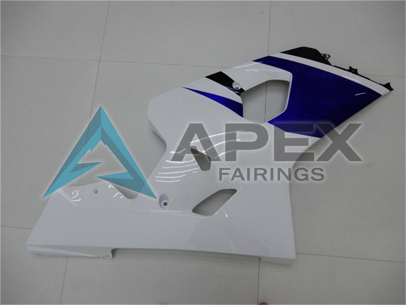 White Blue Black - Suzuki GSX-R750 (2004-2005) ABS Fairings | Apex Fairings — view 4