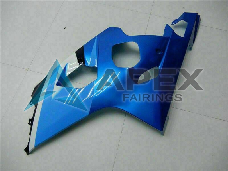 White Blue Black - Suzuki GSX-R750 (2004-2005) ABS Fairings | Apex Fairings — view 4