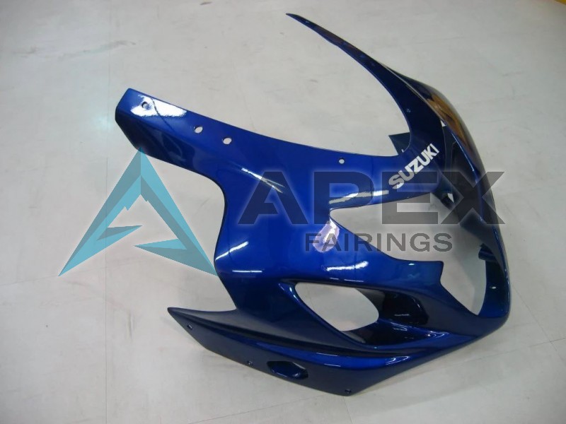 Blue Grey Glossy Black - Suzuki GSX-R750 (2004-2005) ABS Fairings | Apex Fairings — view 2