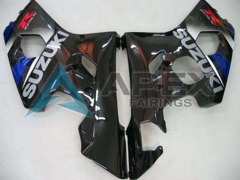 Blue Grey Glossy Black - Suzuki GSX-R750 (2004-2005) ABS Fairings | Apex Fairings — view 3