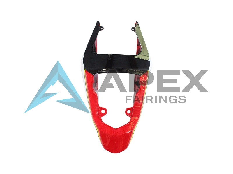 White Red Yellow Michelin Texaon Heron 7 - Suzuki GSX-R750 (2004-2005) ABS Fairings | Apex Fairings — view 4