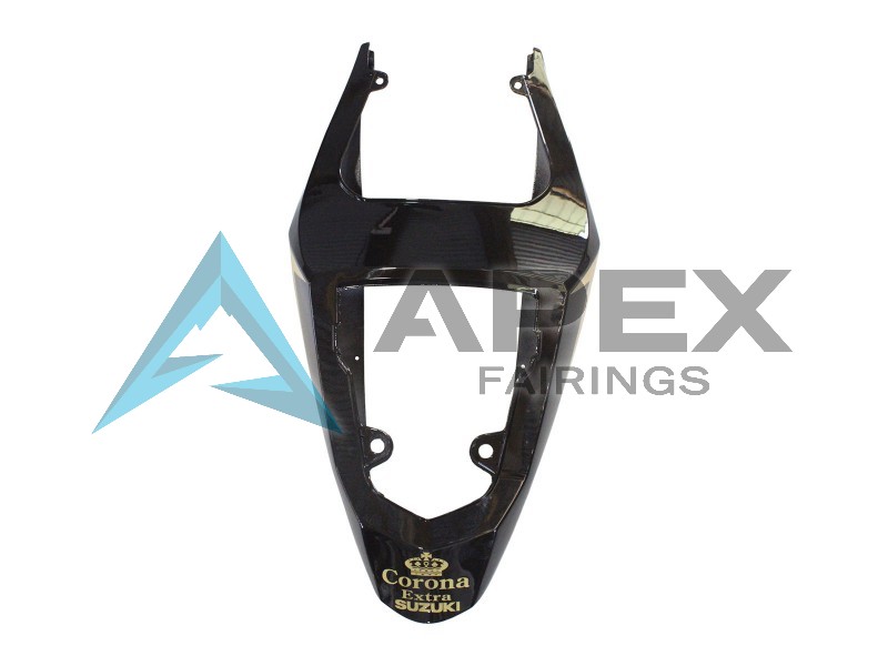 Glossy Black Gold Corona - Suzuki GSX-R750 (2004-2005) ABS Fairings | Apex Fairings — view 4