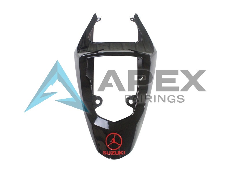 Glossy Black Red Jordan Michelin - Suzuki GSX-R750 (2004-2005) ABS Fairings | Apex Fairings — view 4