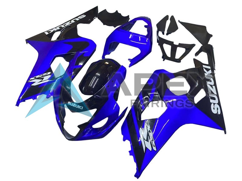 Blue Black White Decal - Suzuki GSX-R750 (2004-2005) ABS Fairings | Apex Fairings — view 2