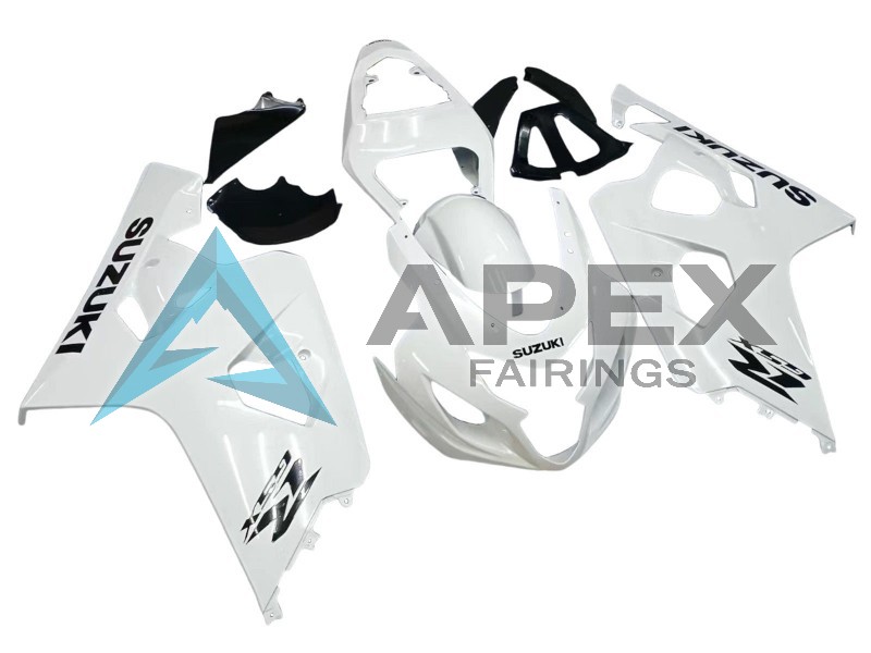 Pearl White - Suzuki GSX-R750 (2004-2005) ABS Fairings | Apex Fairings — view 2