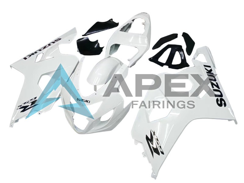 Pearl White - Suzuki GSX-R750 (2004-2005) ABS Fairings | Apex Fairings — view 3