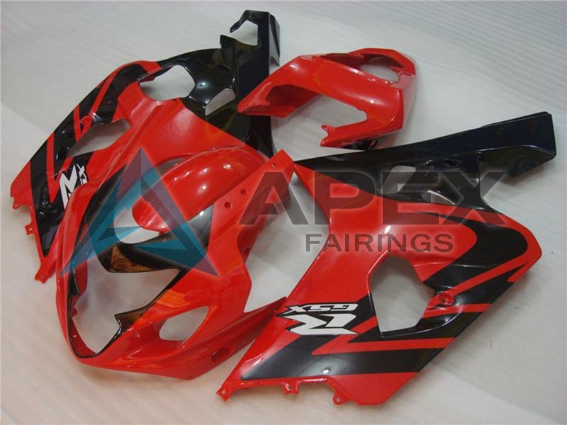 Red Black - Suzuki GSX-R750 (2004-2005) ABS Fairings | Apex Fairings — view 2