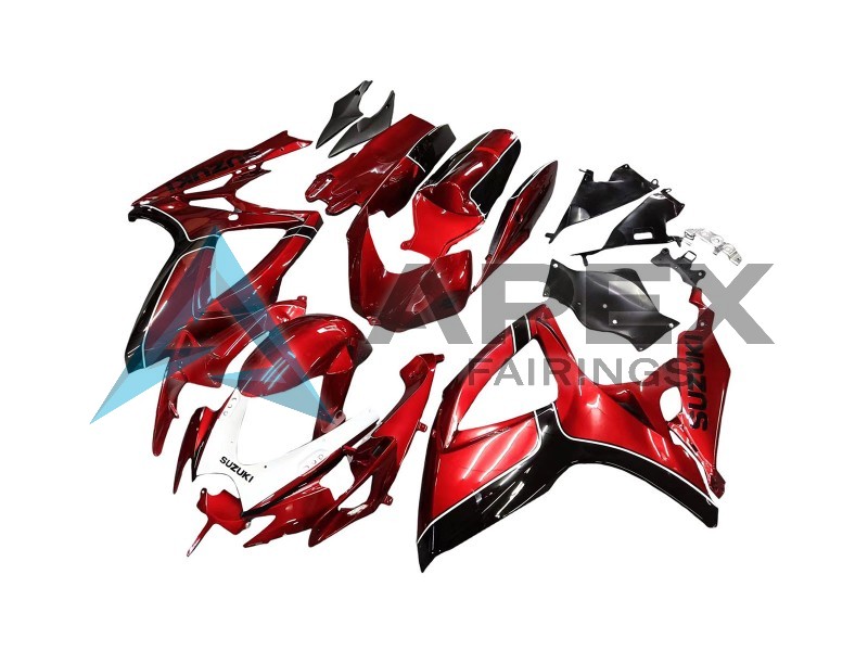 Red Black - Suzuki GSX-R750 (2006-2007) ABS Fairings | Apex Fairings — view 2