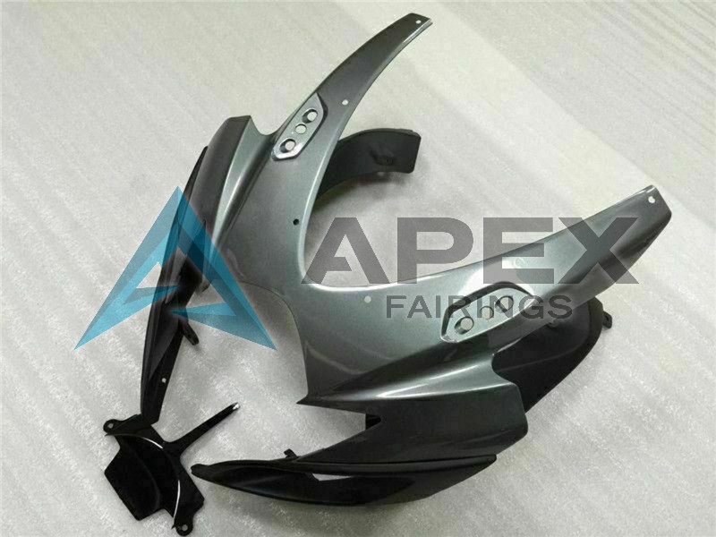 Silver Grey Glossy Black Red - Suzuki GSX-R750 (2006-2007) ABS Fairings | Apex Fairings — view 2