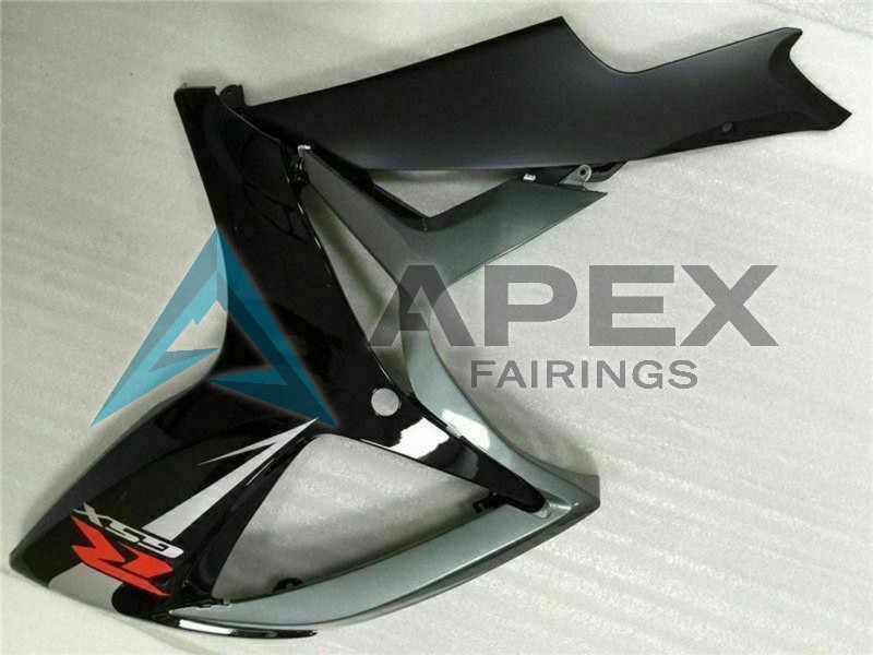 Silver Grey Glossy Black Red - Suzuki GSX-R750 (2006-2007) ABS Fairings | Apex Fairings — view 4
