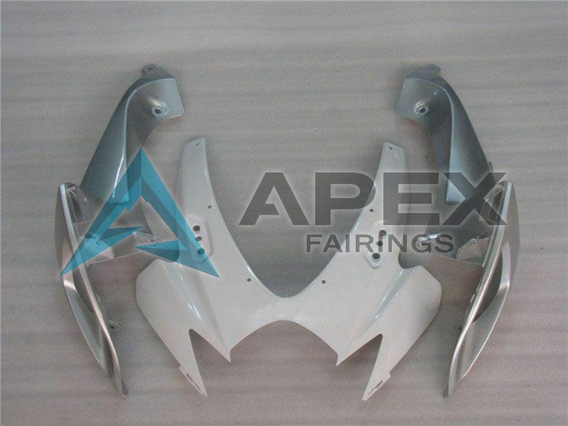 White Silver - Suzuki GSX-R750 (2006-2007) ABS Fairings | Apex Fairings — view 4