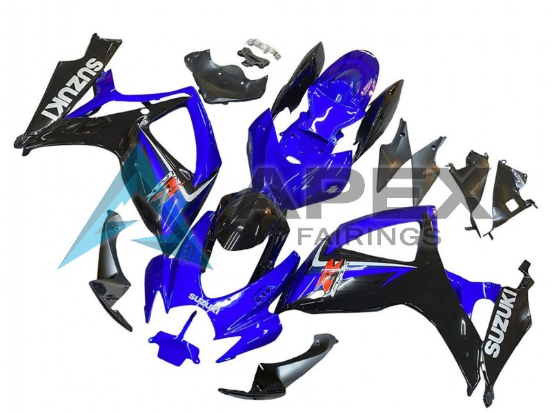 Blue BlackRed - Suzuki GSX-R750 (2006-2007) ABS Fairings | Apex Fairings — view 3