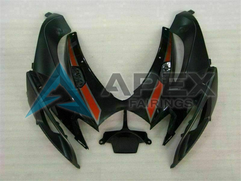 Glossy Black Red - Suzuki GSX-R750 (2006-2007) ABS Fairings | Apex Fairings — view 3