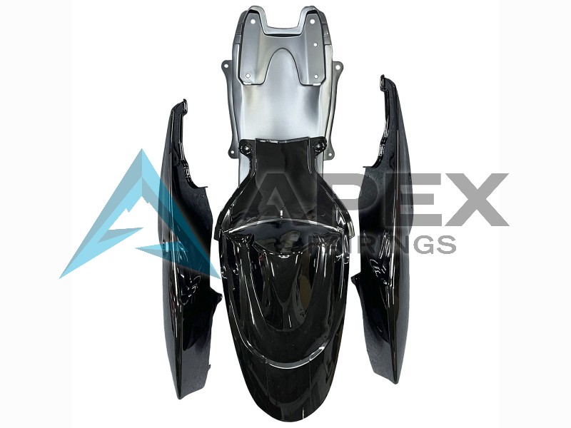 Glossy Black Silver Red - Suzuki GSX-R750 (2006-2007) ABS Fairings | Apex Fairings — view 4