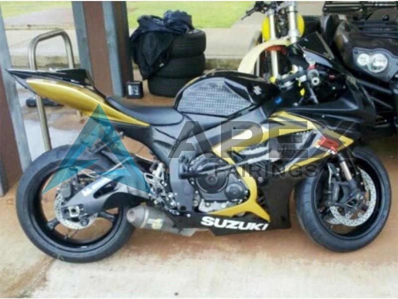 Gold Glossy Black Red - Suzuki GSX-R750 (2006-2007) ABS Fairings | Apex Fairings — view 4