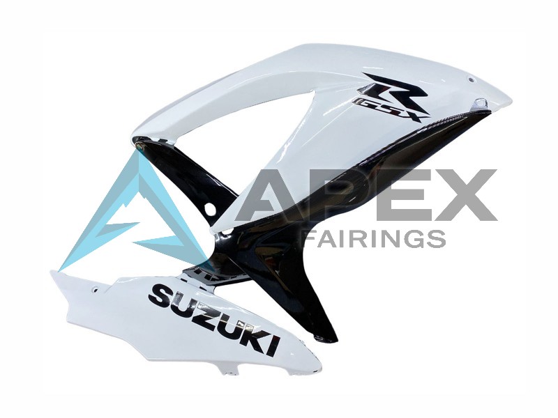 White Black - Suzuki GSX-R750 (2008-2010) ABS Fairings | Apex Fairings — view 4