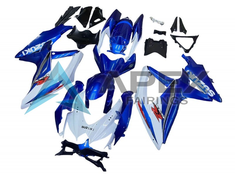 Blue White Red - Suzuki GSX-R750 (2008-2010) ABS Fairings | Apex Fairings — view 3