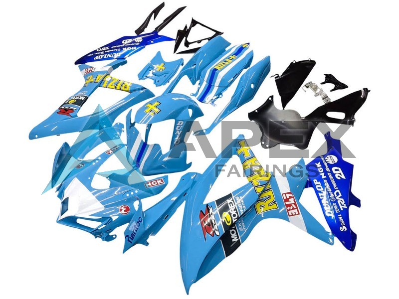 Blue Yellow Rizla - Suzuki GSX-R750 (2008-2010) ABS Fairings | Apex Fairings — view 2