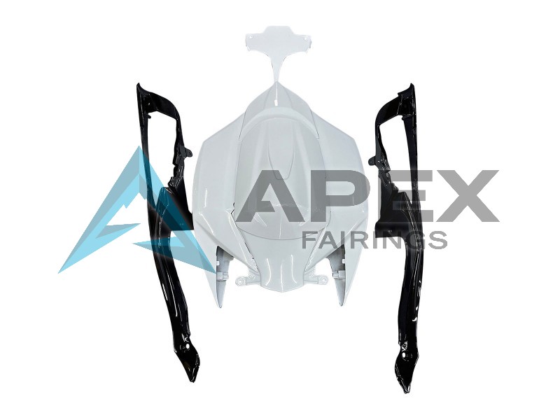White Silver Blue Black - Suzuki GSX-R750 (2008-2010) ABS Fairings | Apex Fairings — view 4