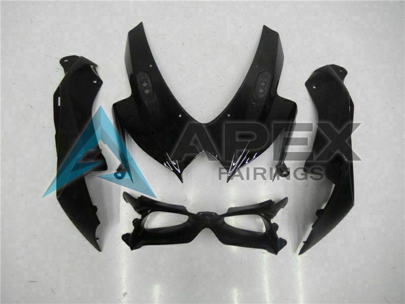 Glossy Black Matte Black - Suzuki GSX-R750 (2008-2010) ABS Fairings | Apex Fairings — view 3