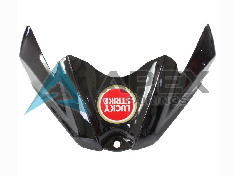 Glossy Black Red White Motul Lucky Strike - Suzuki GSX-R750 (2008-2010) ABS Fairings | Apex Fairings — view 4