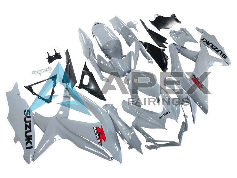 Glossy Grey - Suzuki GSX-R750 (2008-2010) ABS Fairings | Apex Fairings — view 2