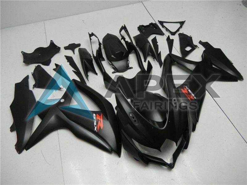 Matte Black Red - Suzuki GSX-R750 (2008-2010) ABS Fairings | Apex Fairings — view 2