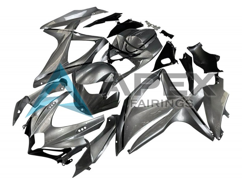 Matte Grey Black - Suzuki GSX-R750 (2008-2010) ABS Fairings | Apex Fairings — view 3
