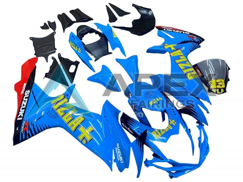 Blue Gold Red Black Rizla - Suzuki GSX-R750 (2011-2026) ABS Fairings | Apex Fairings — view 3