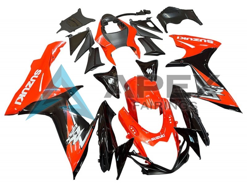 Red Glossy Black - Suzuki GSX-R750 (2011-2026) ABS Fairings | Apex Fairings — view 2