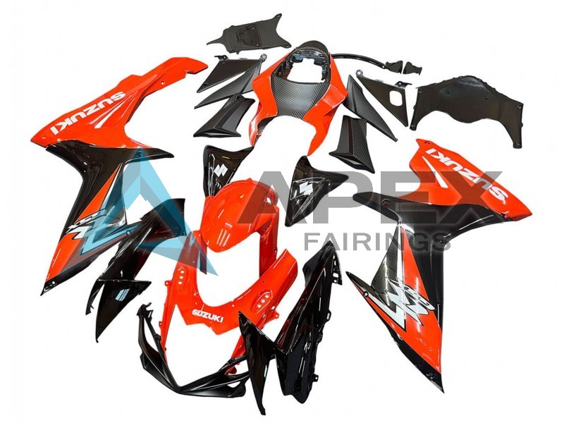 Red Glossy Black - Suzuki GSX-R750 (2011-2026) ABS Fairings | Apex Fairings — view 3