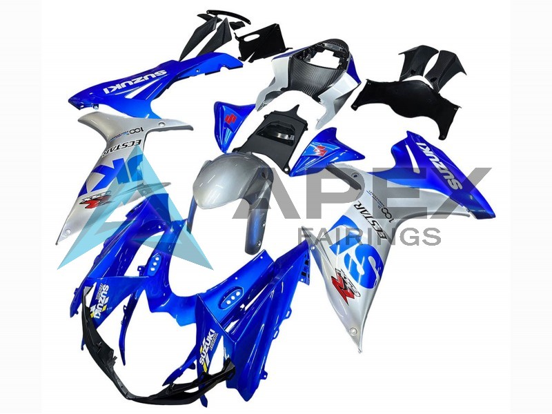 Blue Silver Ecstar - Suzuki GSX-R750 (2011-2026) ABS Fairings | Apex Fairings — view 3