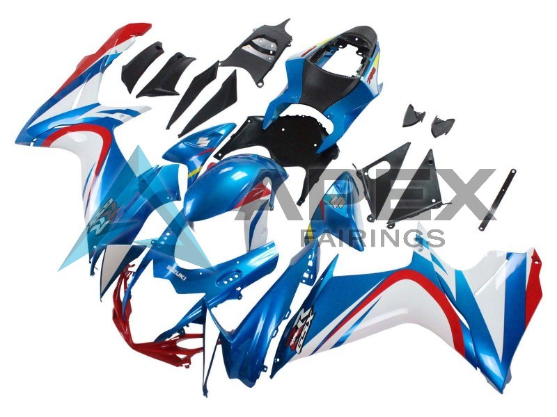 Blue White Red - Suzuki GSX-R750 (2011-2026) ABS Fairings | Apex Fairings — view 2