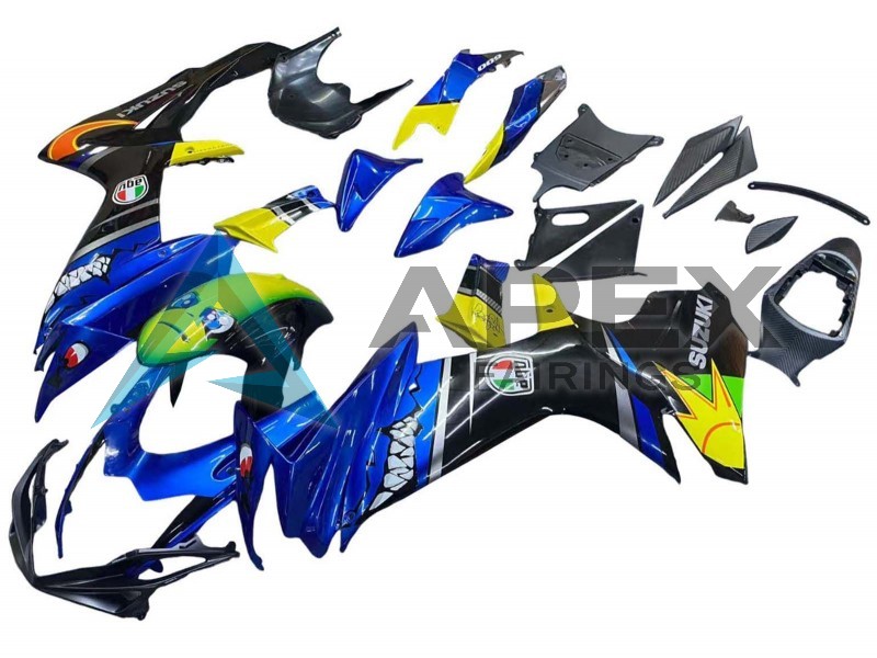 Blue Yellow - Suzuki GSX-R750 (2011-2026) ABS Fairings | Apex Fairings — view 3