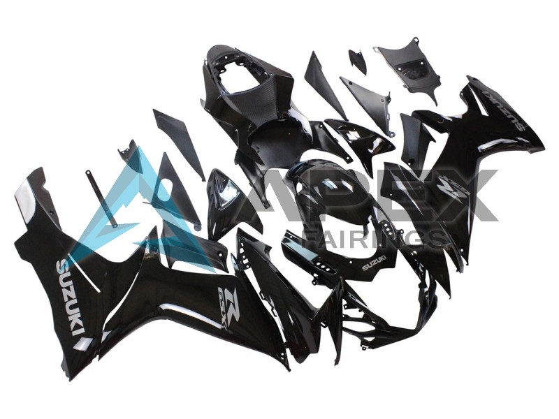Glossy Black - Suzuki GSX-R750 (2011-2026) ABS Fairings | Apex Fairings — view 2