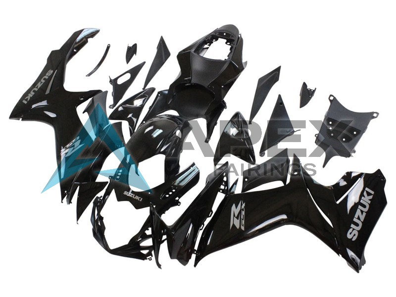 Glossy Black - Suzuki GSX-R750 (2011-2026) ABS Fairings | Apex Fairings — view 3