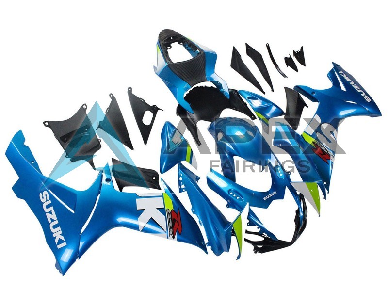 Light Blue Green White Red - Suzuki GSX-R750 (2011-2026) ABS Fairings | Apex Fairings — view 2