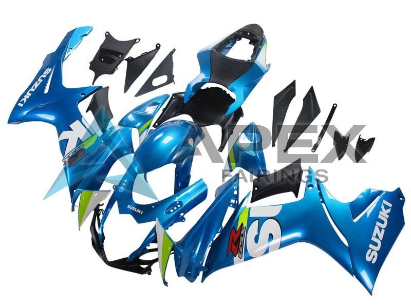 Light Blue Green White Red - Suzuki GSX-R750 (2011-2026) ABS Fairings | Apex Fairings — view 3