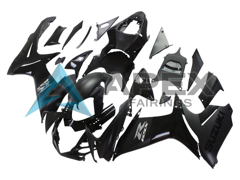 Matte Black Glossy Black - Suzuki GSX-R750 (2011-2026) ABS Fairings | Apex Fairings — view 3